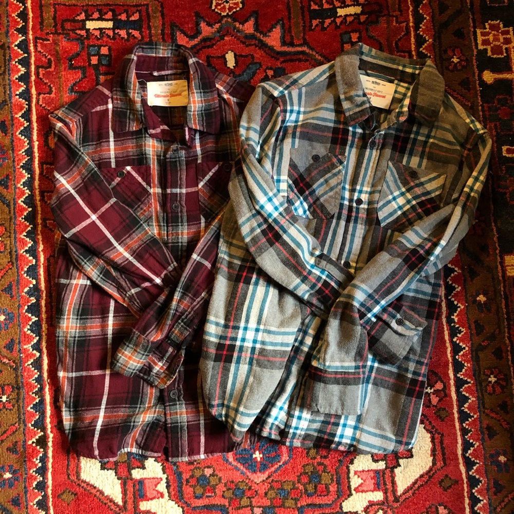 Pair of boys flannels.